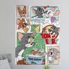 Anime TTom and JJerry Cartoon Colorful Tapestry Wall Hanging Hanging Tarot Hippie Wall Rugs Dorm Wall Art Decor