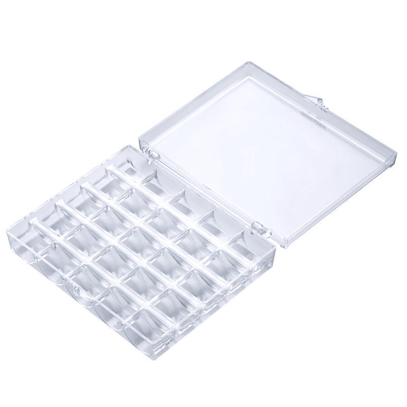 25 сетчатых бобин, ящик для хранения шпуль для швейных машин, прозрачный пластиковый чехол, простые товары для дома, магазин принадлежностей