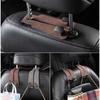 Hidden Car Seat Back Hook Suede Leather Soft Hanging Hook 20kg Load-Bearing Wear-Resistant Rear Row Hanger