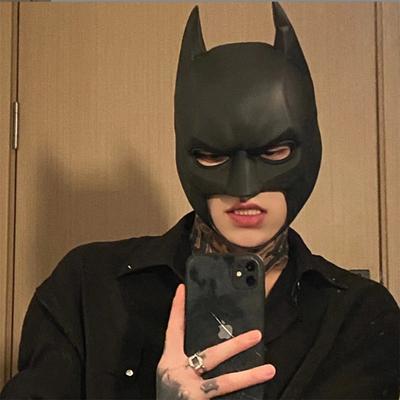 Маска Бэтмена Головной убор Латексный материал Косплей Головной убор Ночь Хэллоуина Танцевальная вечеринка Взрослый Маскарад Камуфляжная маска