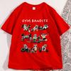 Funny Cat Workout Raccoon Weightlifting Tshirt Casual Cotton Short Sleeve Round Neck Team Trash Raccoon Tshirt Loose Male Tees