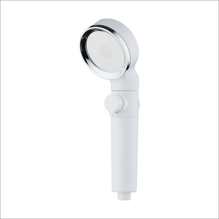 New Design High Pressure ABS Plastic Water Saving Shower Head with Stop Button Simple Style Easy Installation for Bathroom