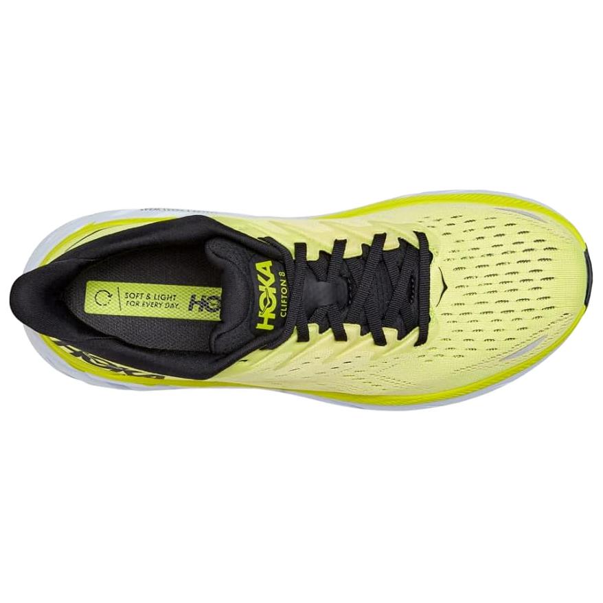 HOKA One One Clifton 8 Нейлоновые Дышащие Низкие Беговые Кроссовки Мужские Желтые 1121374-EPCH