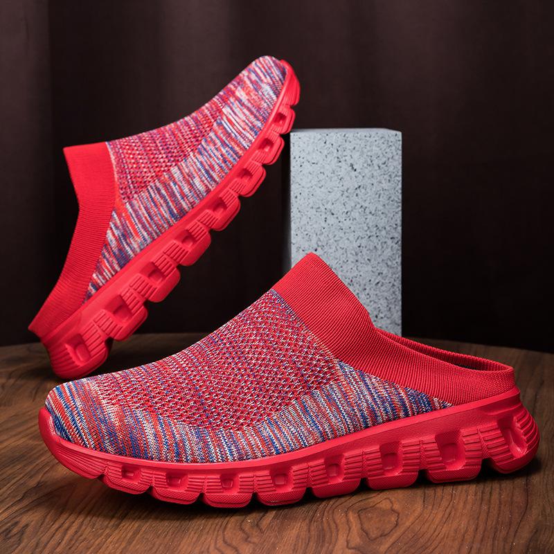 Большого размера весенне-летние плетеные ленивые туфли, носки, обувь, сетчатые дышащие спортивные и повседневные туфли