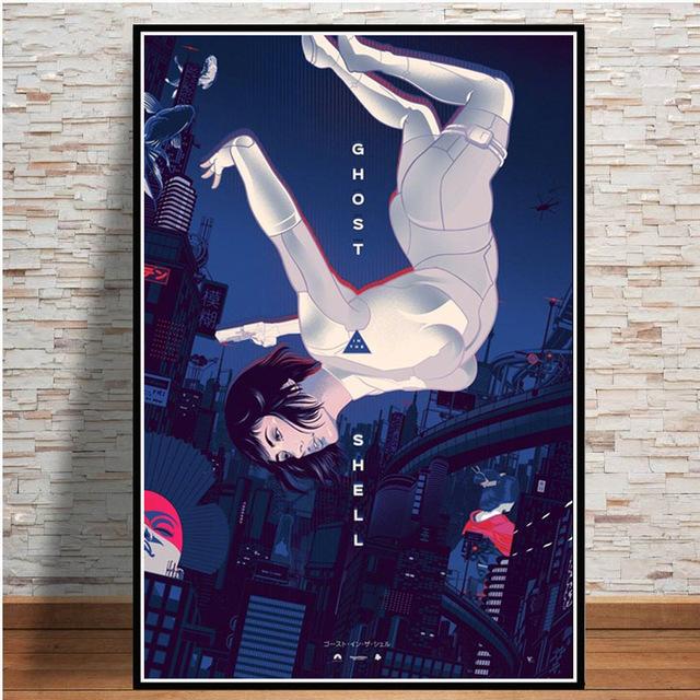 Ghost In The Shell Fight Police Future Sci-Fi Poster and Prints Japan Anime Canvas Printing Wall Art Picture for Room Home Decor