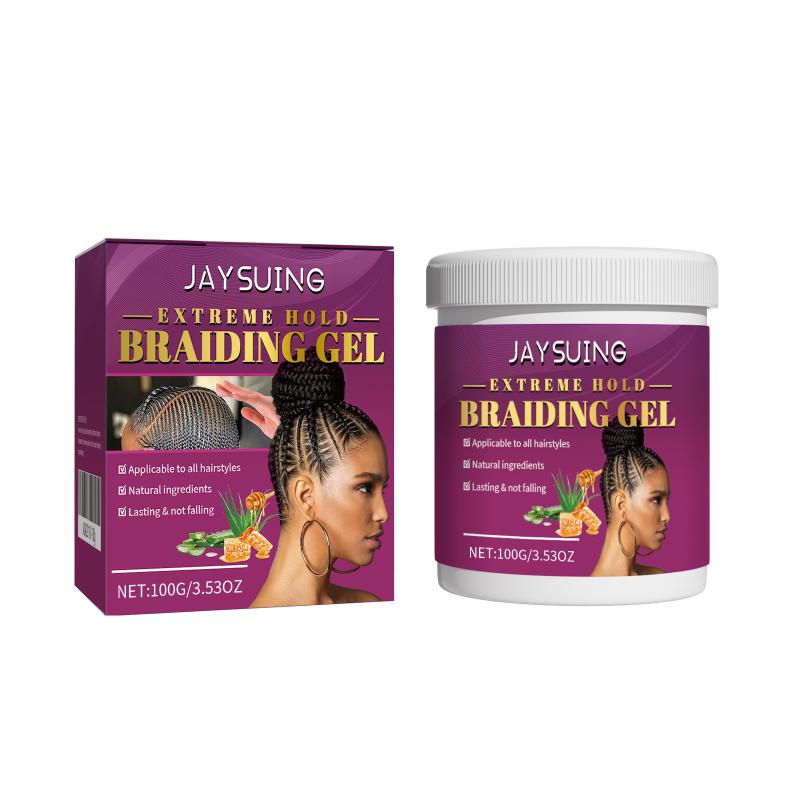 Edge Control Hair Braiding Gel Wax Strong Hold Pomade Long Lasting Carbomer Smoothing Anti Frizz Styling Solution