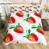Пододеяльник с милым рисунком клубники для девочки-подростка, комплект из микрофибры, синяя звезда, желтый цветочный пододеяльник, декор для спальни