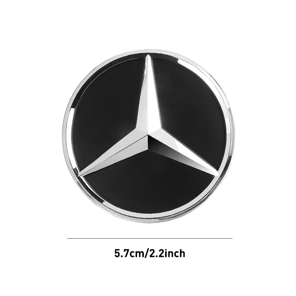 Автомобильная наклейка для Mercedes Benz 1 шт. Алюминиевый круглый декоративный стикер логотипа рулевого колеса автомобиля для Mercedes Benz AMG W211 W176 W177 W20