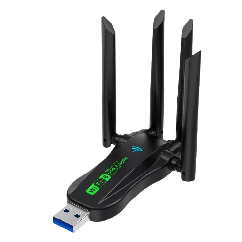 AX900 Двухдиапазонный WiFi6 USB-адаптер 4 Антенны 2.4G/5ГГц 900 Мбит/с WiFi-донгл Без драйверов USB-интерфейс Беспроводная сетевая карта
