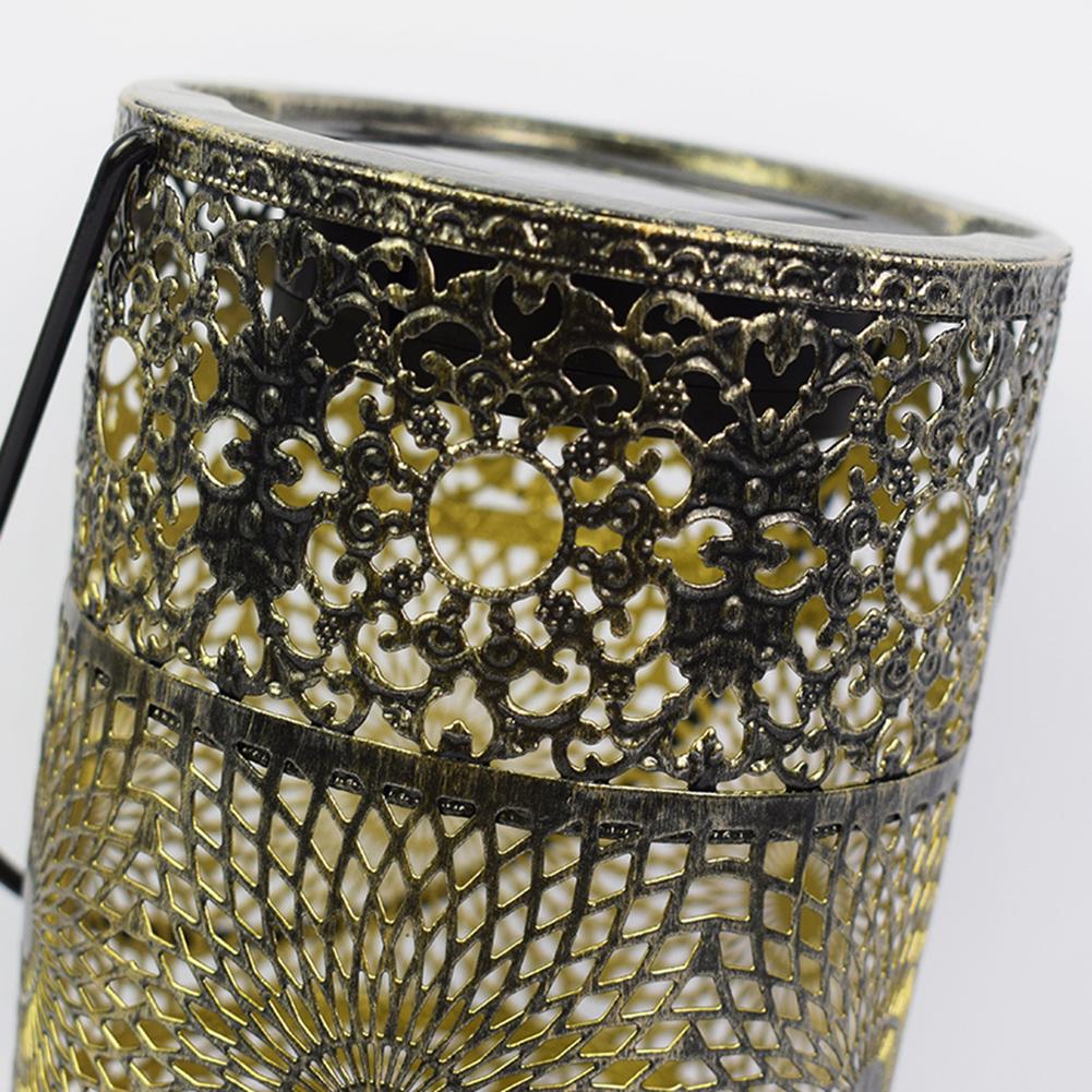 Ретро подвесной фонарь на солнечной батарее, светодиодные полые подвесные светильники 120 мАч, эстетичная проекционная лампа для патио, двора, заднего двора