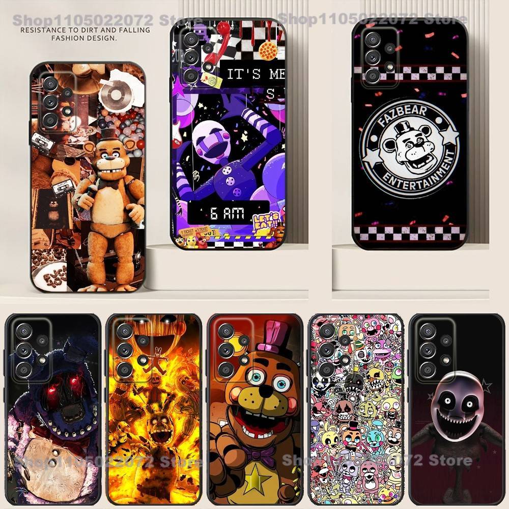 Крутой чехол для телефона Five Nights At Freddy's Fnaf для Samsung S24, 21, 22, 23, 30, Ultra, 20, Plus, Note, 10, 9, Черный мягкий силиконовый чехол