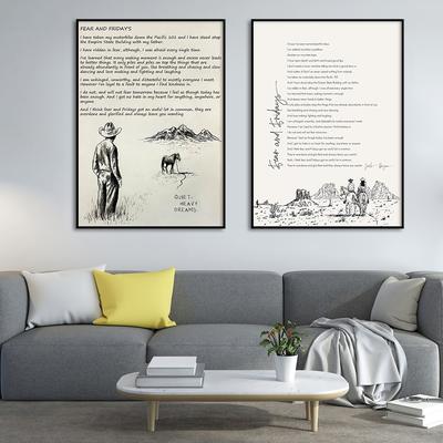 Зак Брайан «Страх и пятницы» поэма художественные принты минималистский настенный художественный холст живопись постер абстрактная картина комната домашний декор Куадрос