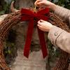 Bows For Christmas Tree 12 Pieces Red Large Large Bows Christmas Tree Decorations For Holiday Bedroom Living Room Garland Wall