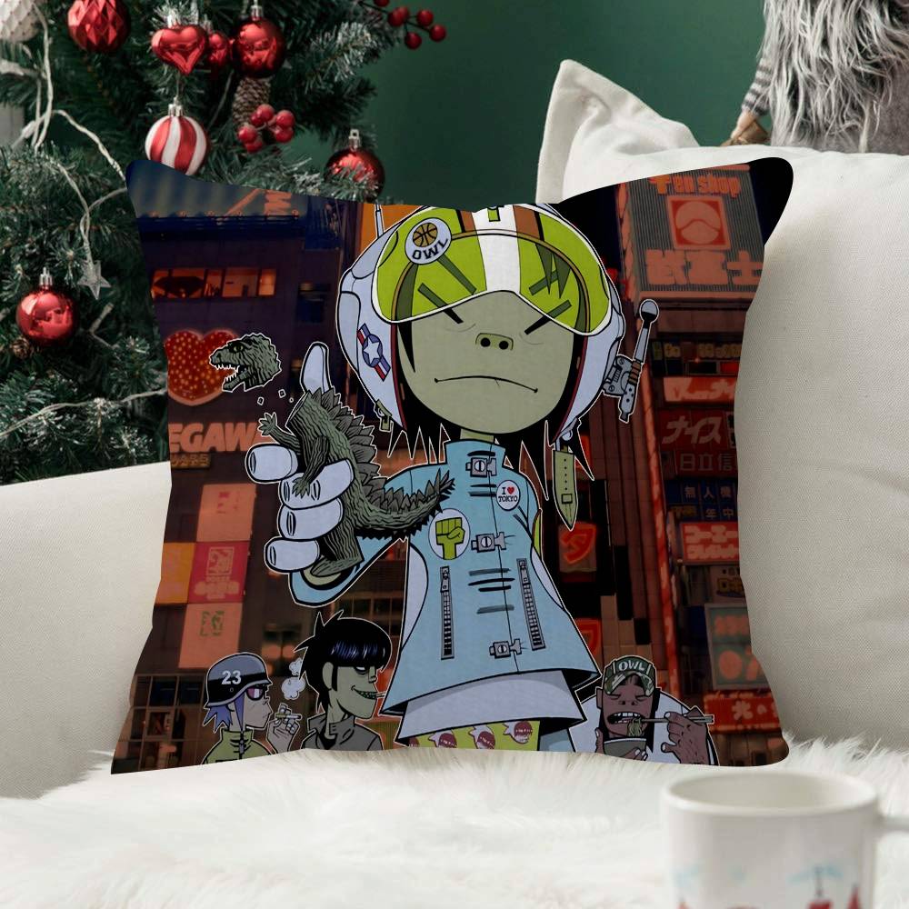 Virtual Rock Band Gorillaz Music cm Cushion Cover Pillow Cover Decor Pillowcase Home Pillowcase For Couch Pillow Fashion