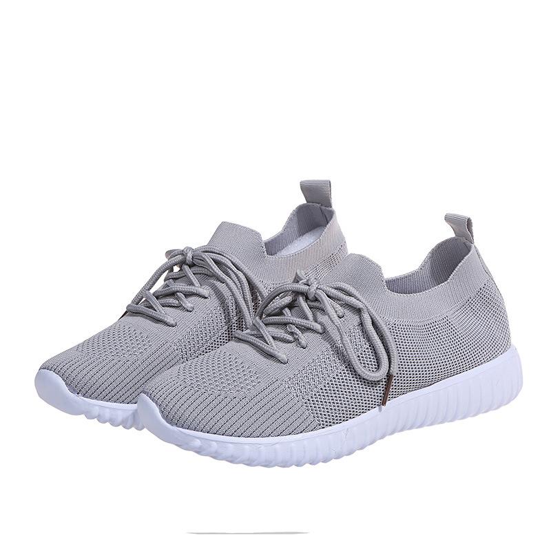 Женская обувь, новая повседневная обувь 2025 года, весна и осень, новые модные кроссовки, удобные летающие тканые дышащие спортивные туфли для женщин