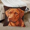 Dog Portrait Pillowcase Cushion Cover Throw Pillow Dog Lover Decorative Gift Home Decor Print 40x40cm