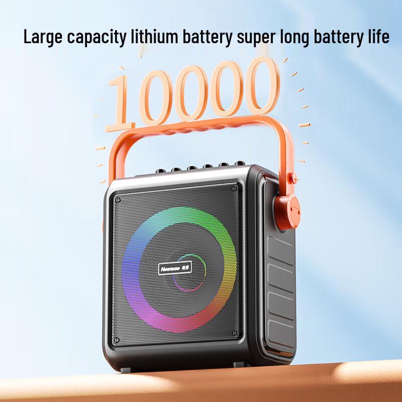 Портативная уличная Bluetooth-колонка Newmine K509 с микрофоном, штекер CN (адаптер в комплекте)