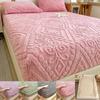 2025 Winter Warm Fur Bed Sheet Plush Fabric Mattress Cover Fluffy Milk Velvet Bedcover Bed Mattress Cover Bedding Cloth
