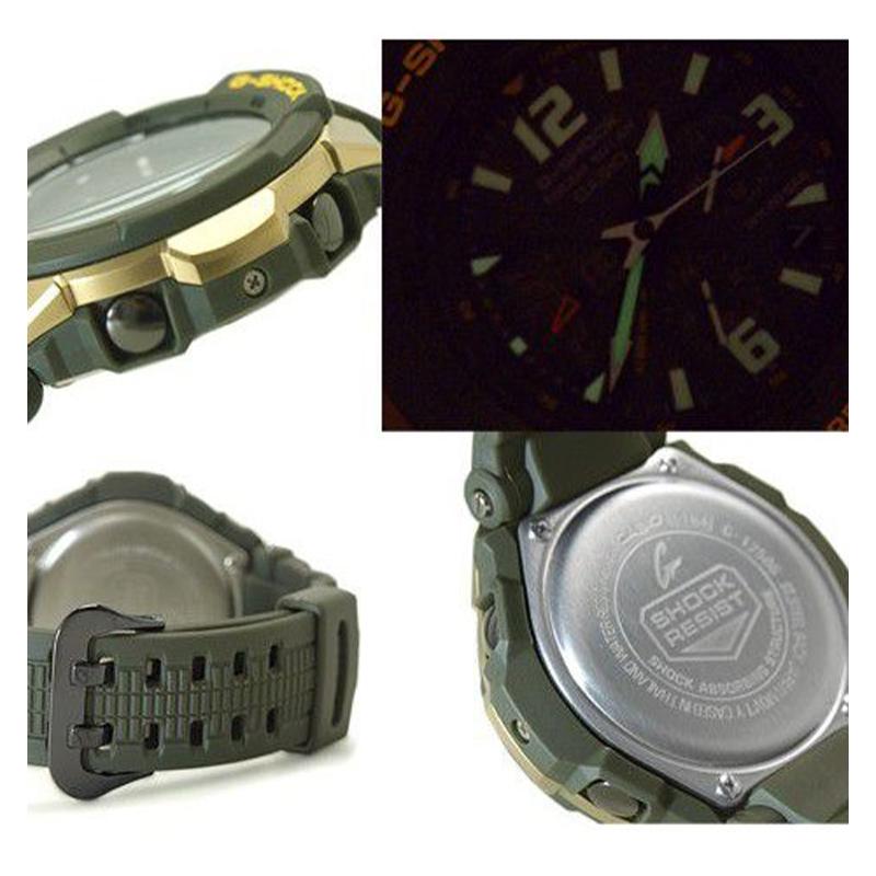 Casio G-SHOCK оливково-зеленая смола кварцевый механизм Гравитация японские и корейские часы мужские часы черный циферблат G-1200G-1A
