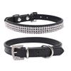 Crystal Diamond Rhinestone Pet Collar PU Leather Sparkling Cat Collar  for Pet Supplies