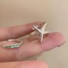 2 шт./компл. Милые кольца с открытой шинкой в виде морской звезды и голубым цирконом для женщин, девушек, в океанском стиле, простое кольцо на палец в виде звезды, эстетичные украшения Y2K
