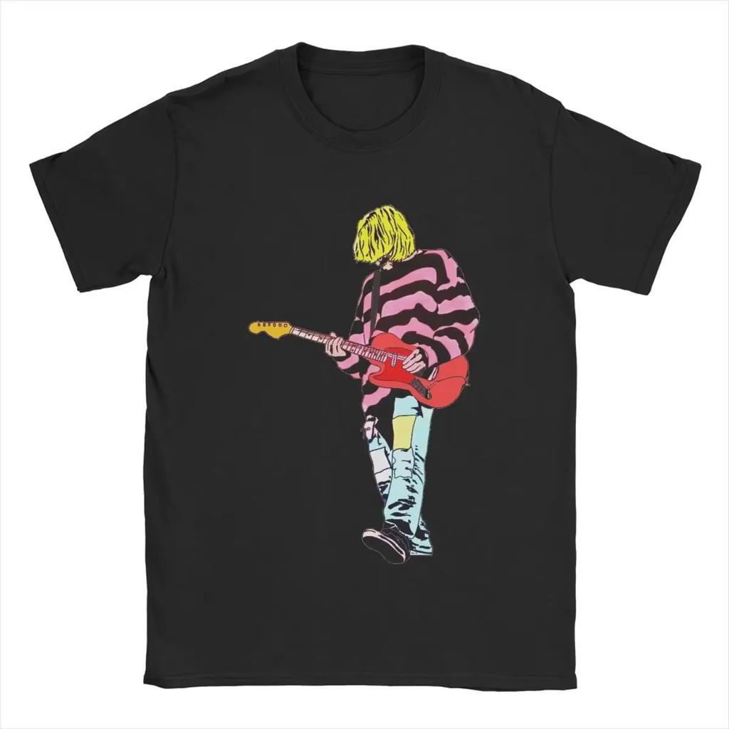 Kurt Cobain T Shirts Stylish Versatile Men Women Harajuku Short Sleeve Fashion Cotton Vintage Streetwear Amusing Unisex Tops