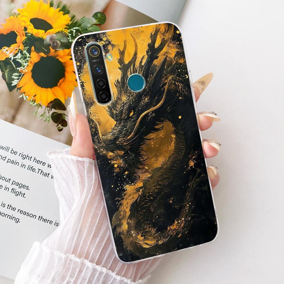 Для Realme 5 5i 5S Realme5 Pro Роскошный Чехол с Рисунком Цветов и Бантом Мягкий Силиконовый Чехол для Телефона Для Realme 5 Pro 5i 5S Задняя Крышка Coque