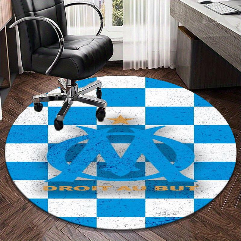 1PC round rug Flame Logo Design Printed Round Area Rug ,Rug For Home Office, Round Chair Rug, Decorative Carpet Fan gifts Christmas gift
