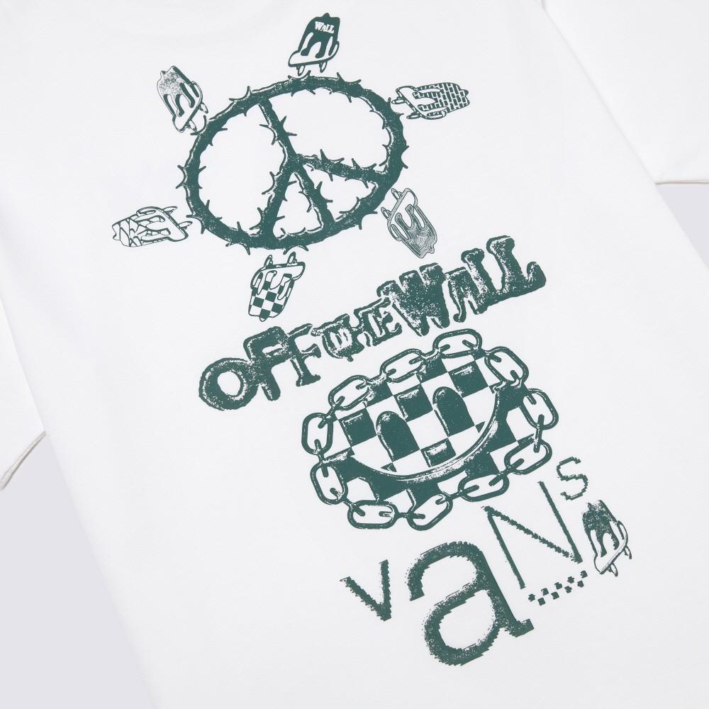 Vans Футболка унисекс с коротким рукавом и круглым вырезом, коллекция X Asian Artist, логотип, белые VN000HA9WHT1