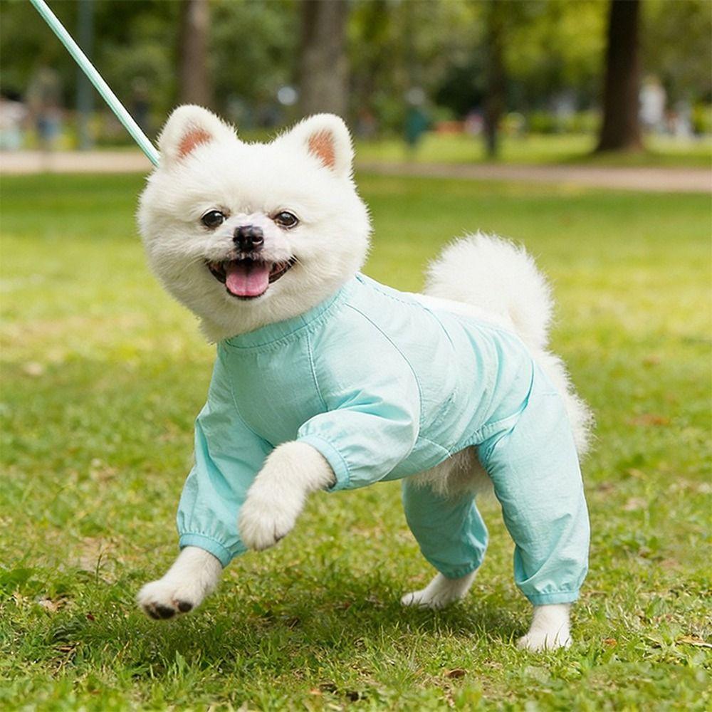 Thin Dog Jumpsuit Polyester Fiber Pet Going Out Pants Full Body Cover Pet Clothes for Dogs Cats