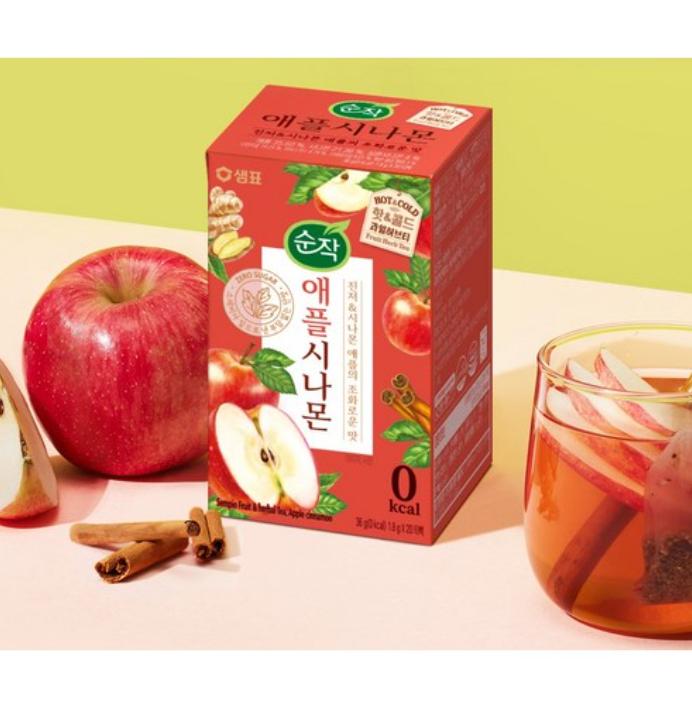 Soonjak Fruit & Herbal Tea Collection – Apple Cinnamon, Cheongyul, Yuzu Blossom (20 Bags Each)