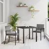 VidaXL 3-Piece Garden Dining Set Grey Poly Rattan 3379240