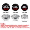 4pcs Set of Wheel Center Caps Stickers Car Hub Covers for qaz19 S RS A3 A4 B8 A6 A5 Q5 A7 - Multiple Sizes 56/60/63/65/68mm