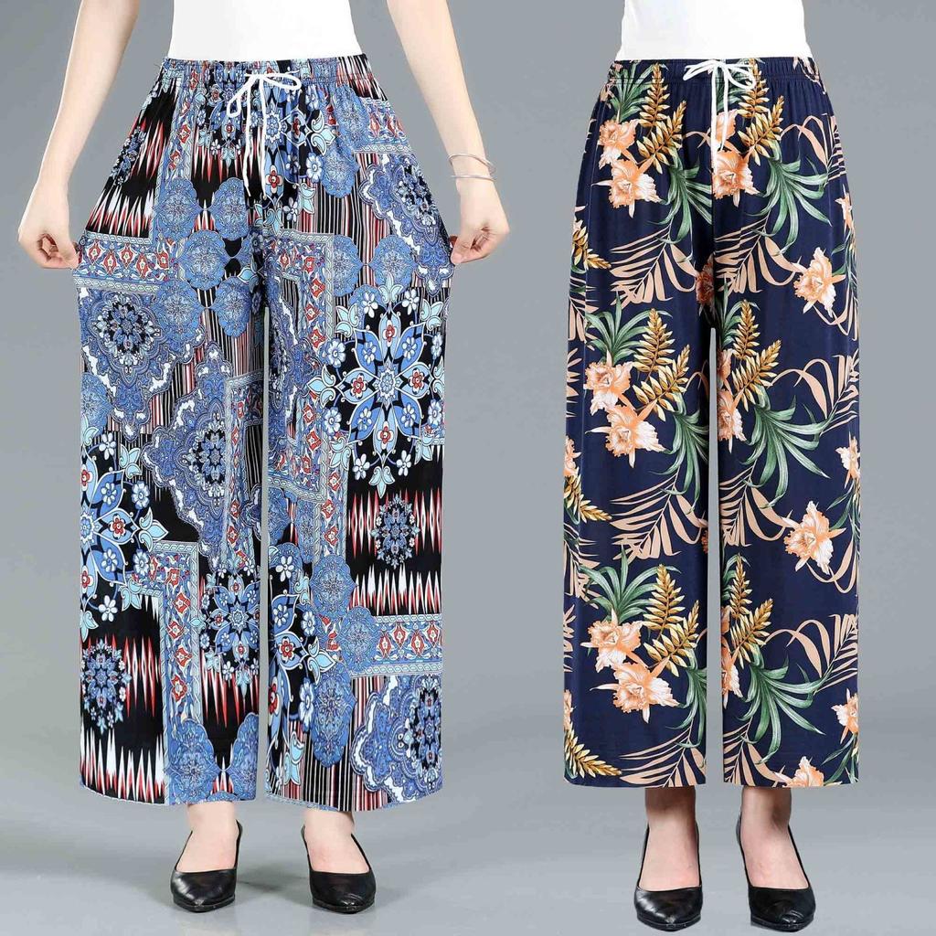 Summer Wide-leg Pants High-waisted Culottes Wide-leg Pants Women's Plus-size Dance Pants