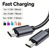 Nylon Braided 60W Type C Wire For iphone 15 16 17 pro max 1m 2m 3m USB C  To Type C Fast Charge Cable for Samsung Xiaomi Huawei