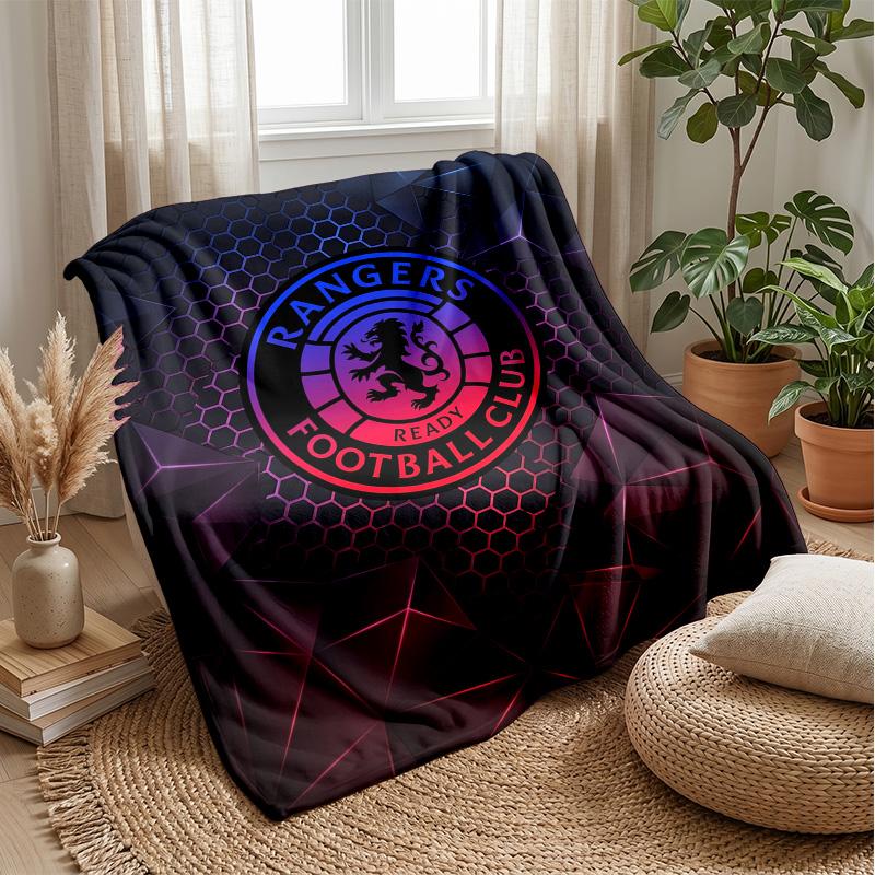 Rangers FC Soft Flannel Fleece Blanket Lightweight Cozy Warm Throw Blanket For Sofa Bed Home Decor
