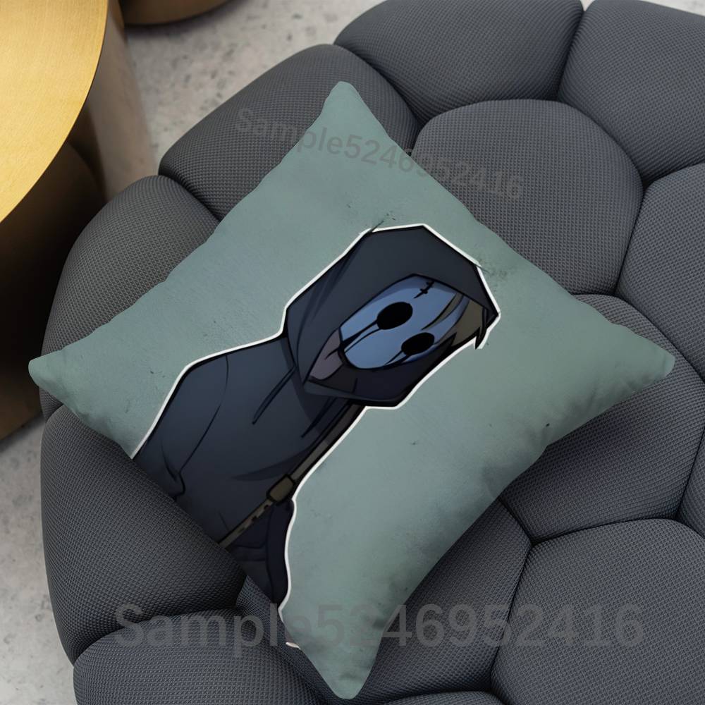 CCreepypasta Безглазый Джек Наволочка Квадратная для Декоративной Подушки Кровать Диван Классический Стиль Машинная Стирка