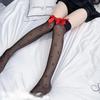 Sexy Women's Hosiery Thigh High Red Loving Heart Bow Stockings.Ladies Mesh Stay Up Stockings Lolita Style Bow Hold-ups Pantyhose