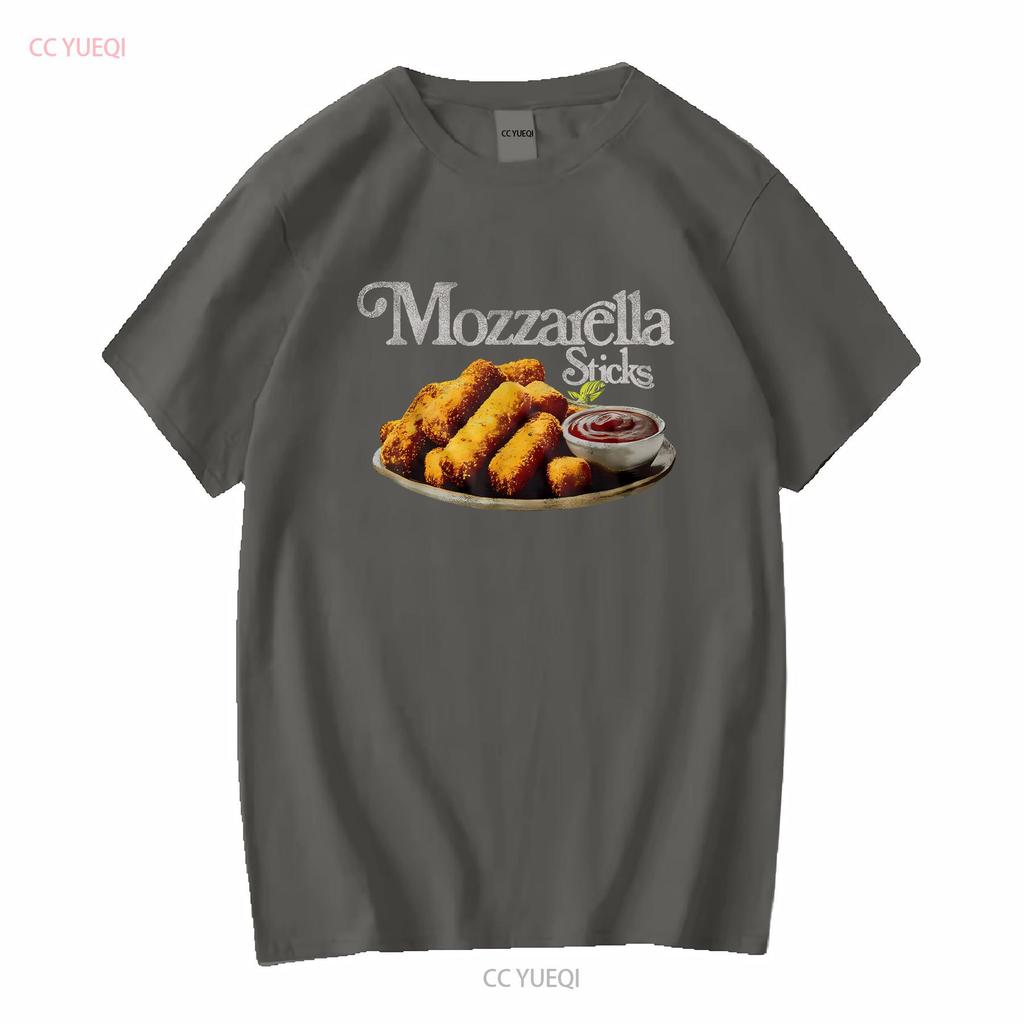 Mozzarella Stick Lover Bread T Shirt long or short sleeves vintage Washed streetwear Stretched Soft Slightly Comfortable