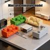 Миниатюрный диван Маленький 2-местный диван Мебель Миниатюрный Реалистичный Мини-диванчик