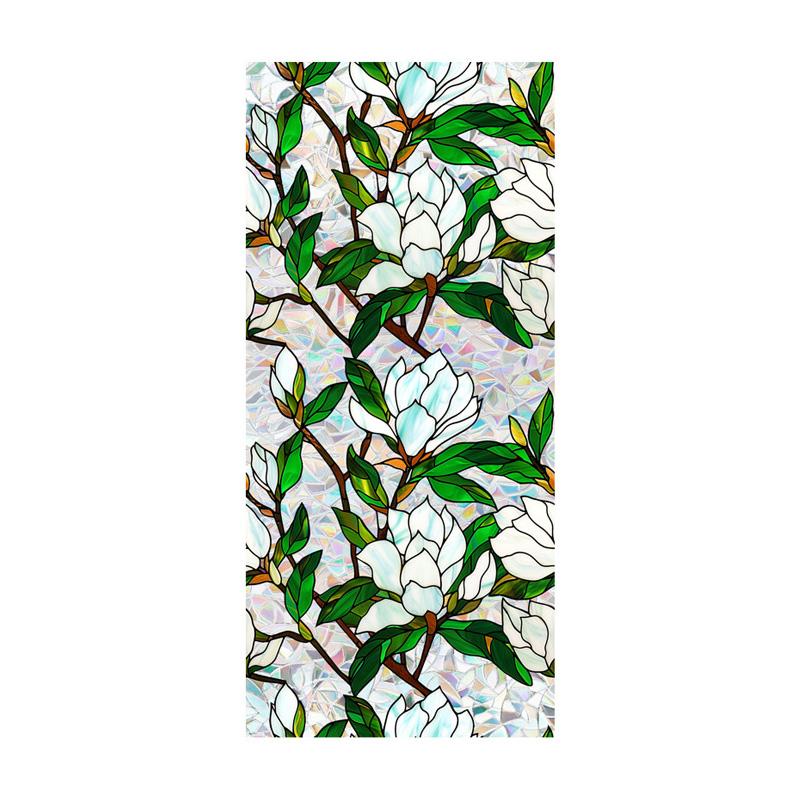 1Roll Electrostatic 43*100cm Glass Stickers Window PVC Flower Pattern Home Decor