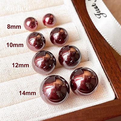 Серьги Cherry Gradient Pearl - элегантные серьги цвета красного вина в гонконгском стиле для женщин