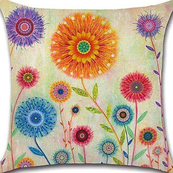 Ретро Растение Цветочный Принт Лен Наволочка Дом Гостиная Диван Автомобильная Подушка