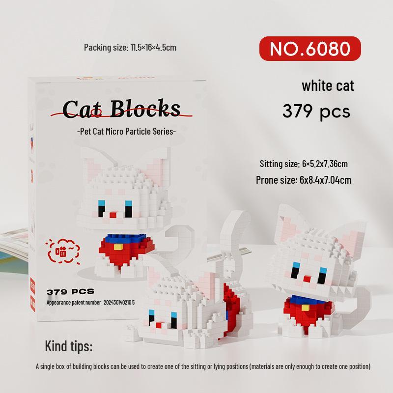 Micro Particle Pet Building Blocks - Cute Dog & Cat Toy Compatible with LEGO