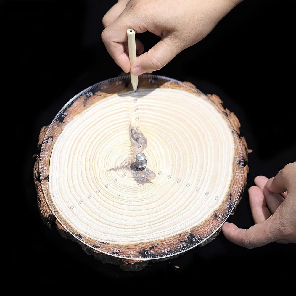 Woodworking Circle Gauge Clear Acrylic Lathe Work Centering Tool Compass Center Finder