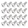 Hex Bolts, Pack of 20, M6 X 15/20mm, 304 Stainless Steel, Durable, Rust-Resistant, Bright Finish, for Industrial, DIY, Automotive, Electrical, a