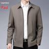 Мужская повседневная куртка с лацканами Весна-Осень 2021 для среднего и пожилого возраста