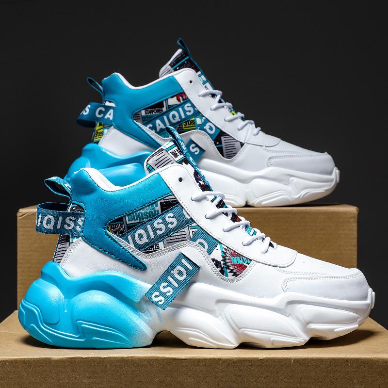 Мужские баскетбольные кроссовки с высоким берцем — осенняя спортивная, беговая и повседневная одежда 2022 года с мягкой подошвой.