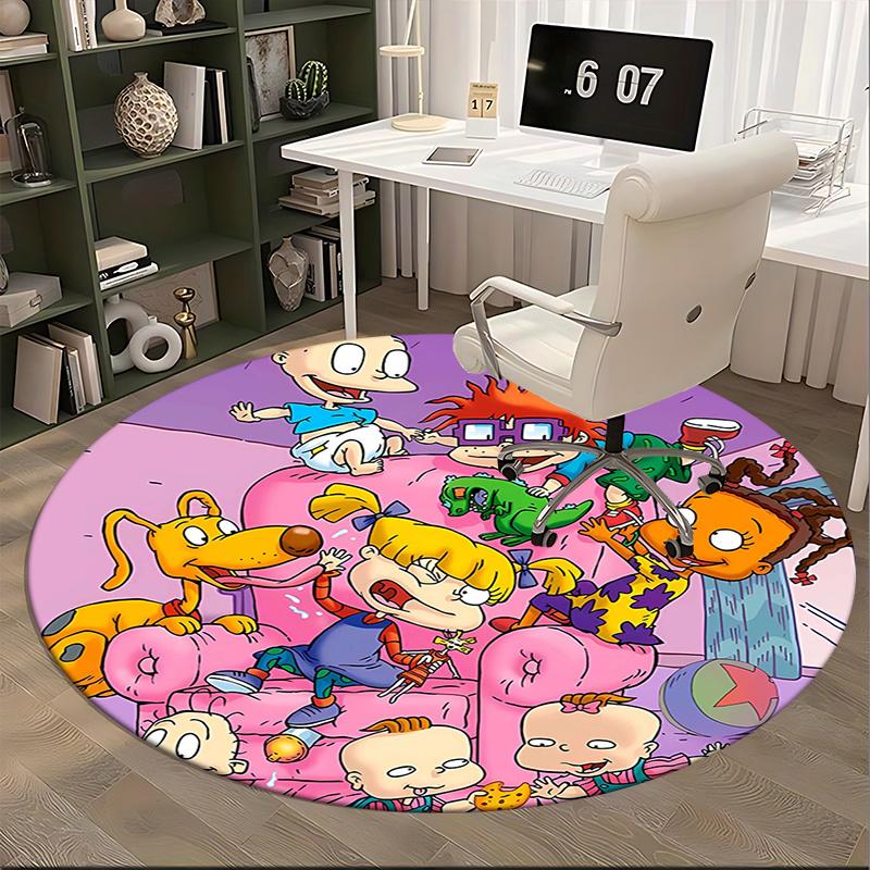 Cartoon Network,Rugrats Chair mat Round Rug Office carpet,Non slip, Suitable for Living Rooms, Bedrooms Decor1205071a