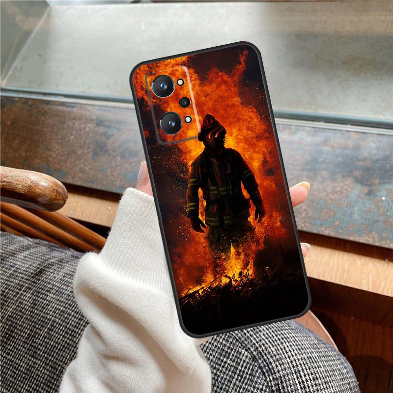 Чехол для телефона Firefighter Heroes Fireman для Realme 11 12 13 14 Pro Plus C53 C55 C51 C25 C63 C61 C65 C67 C71 C75 GT6 GT7 15 Pro